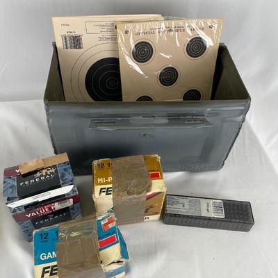 Federal ammunition, targets and ammo box