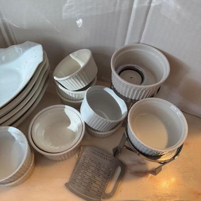 813 Large Lot of Au gratin Dishes and Ramekins