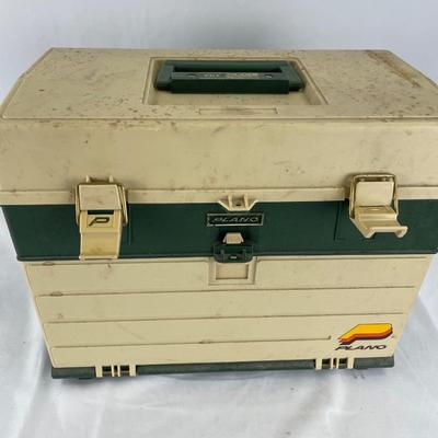 Very full fishing tackle box
