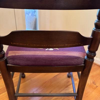 814 Vintage Hitchcock Ladderback Chair with 1 Windsor and 1 Fiddleback Chair