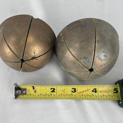 2 antique sleigh bells