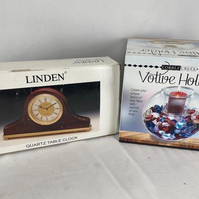 Linden clock & Votive Holder