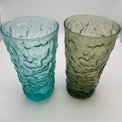 Anchor Hocking Lido Milano Avacdo and Aqua tumblers