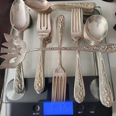 Stieff Sterling Silver Flatware w case monogrammed