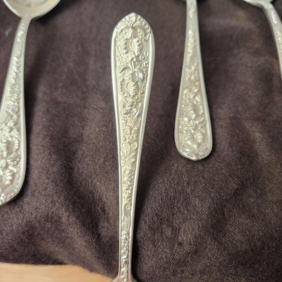 Stieff Sterling Silver Flatware w case monogrammed