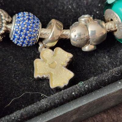 Pandora Charm Bracelet with Charms Orioles Hearts Angel