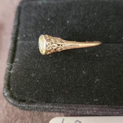 Vintage Diamond Ring size 17mm 2.50 grams