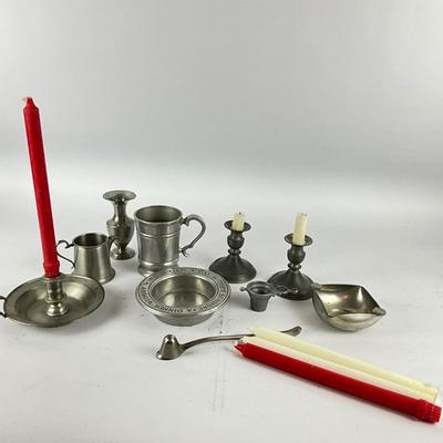742 10 Piece Vintage Misc. Pewter LOT