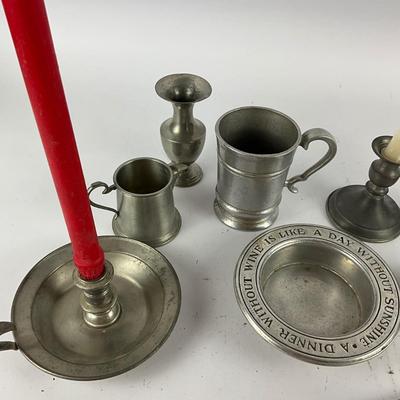 742 10 Piece Vintage Misc. Pewter LOT