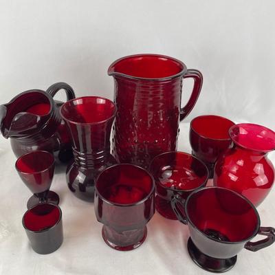 Ruby Red Depression glass