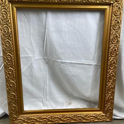 Gold wood picture frame