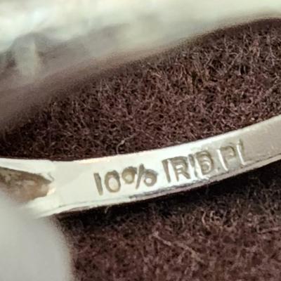 Vintage Diamond Ring 10% IRid Platinum Size 16.55mm (size 6) 3.50 Grams