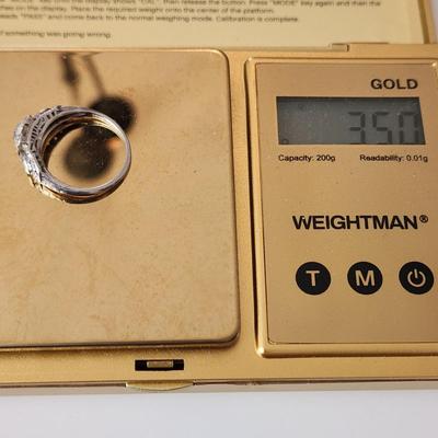 Vintage Diamond Ring 10% IRid Platinum Size 16.55mm (size 6) 3.50 Grams