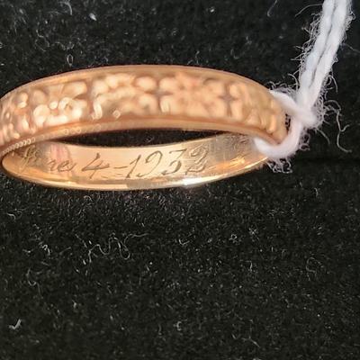 Vintage Marked 14K Gold Ring Size 18.7mm 3.11 Grams Inscribed inside