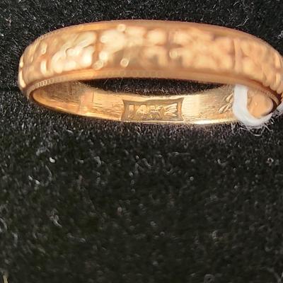 Vintage Marked 14K Gold Ring Size 18.7mm 3.11 Grams Inscribed inside