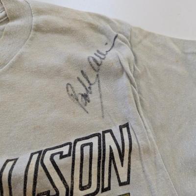 Autographed NASCAR T Shirts Bobby Allison & Davey Allison Size Medium & Large