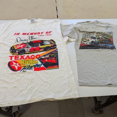 Autographed NASCAR T Shirts Bobby Allison & Davey Allison Size Medium & Large