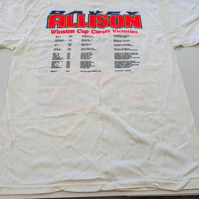 Autographed NASCAR T Shirts Bobby Allison & Davey Allison Size Medium & Large