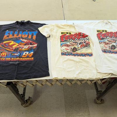 Size Large Vintage NASCAR T Shirts Bill Elliot & Ed Ferree