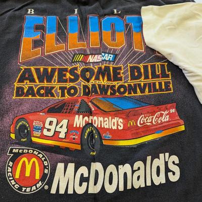 Size Large Vintage NASCAR T Shirts Bill Elliot & Ed Ferree