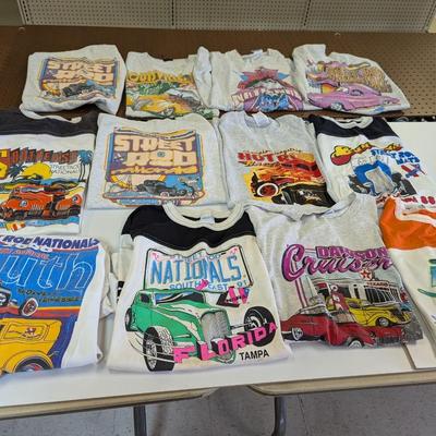 Vintage Hot Rod Car T Shirts Size Large