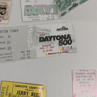 NASCAR Racing Ticket Stubs