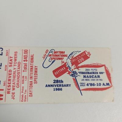 NASCAR Racing Ticket Stubs
