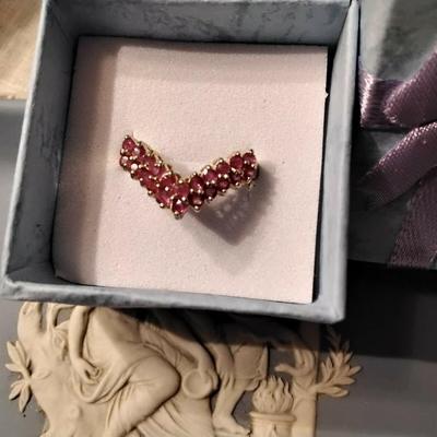 Stunning 1930s Art Deco 14 kyg Ruby Ring Unique One of a Kind sz 6.5