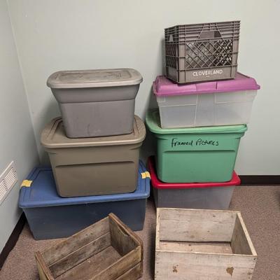 Assortment Of Bins & Crates
