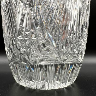 Antique English Cut Glass Vase - Circa 1870