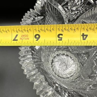 Antique English Cut Glass Vase - Circa 1870