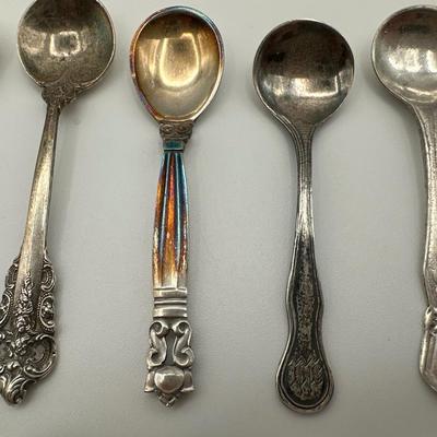 Assorted Sterling Silver Salt Serving Spoons