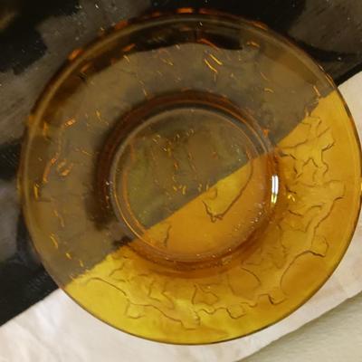 TIARA BLUE AND AMBER PLATES AND PLATTERS