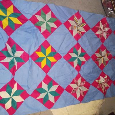 TWO QUEEN SIZE QUILTS UNFINISHED HEATED FITTED SHEET