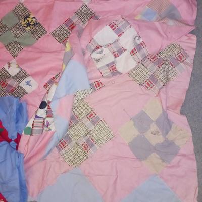 TWO QUEEN SIZE QUILTS UNFINISHED HEATED FITTED SHEET