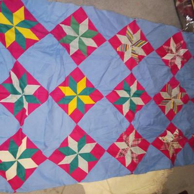 TWO QUEEN SIZE QUILTS UNFINISHED HEATED FITTED SHEET