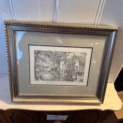 828 Signed and Numbered Etching of Bruges