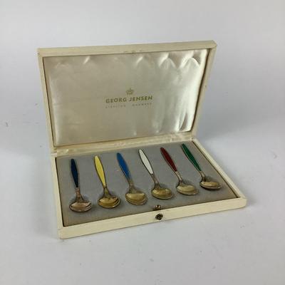265 Georg Jensen Enamel Demitasse Spoons