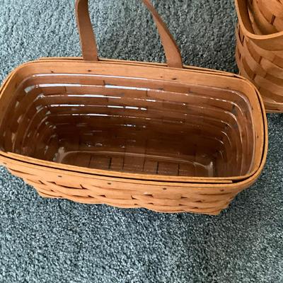 278 Two Longaberger Baskets With Plastic Liners