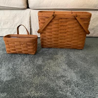 278 Two Longaberger Baskets With Plastic Liners