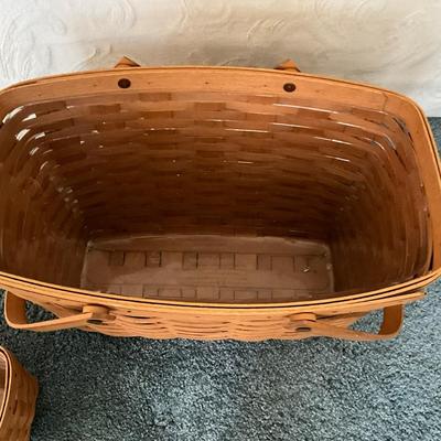 278 Two Longaberger Baskets With Plastic Liners