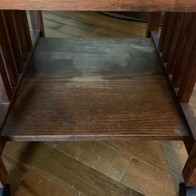Two Mission Style Side Tables (LR-HS)