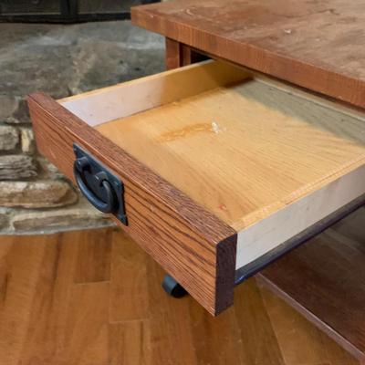 Two Mission Style Side Tables (LR-HS)