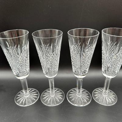 WATERFORD Crystal Champagne Flutes - Set of (4)