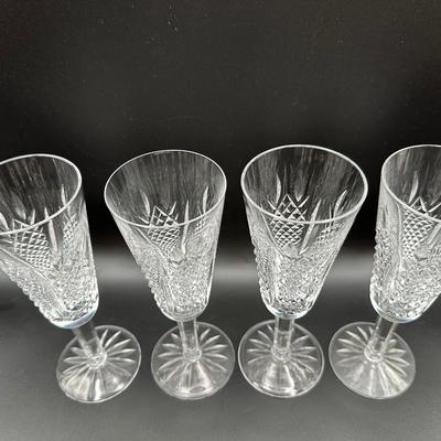 WATERFORD Crystal Champagne Flutes - Set of (4)