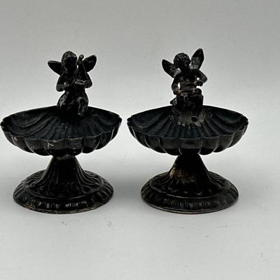 Sterling Angel Salt Cellars