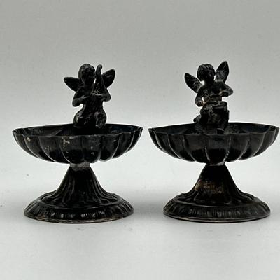 Sterling Angel Salt Cellars