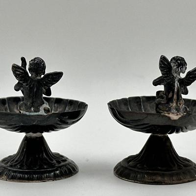 Sterling Angel Salt Cellars