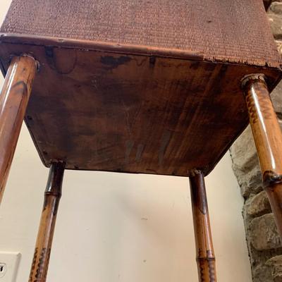Bamboo Two-Tier Side Table with Lift-Top Storage (LR-HS)