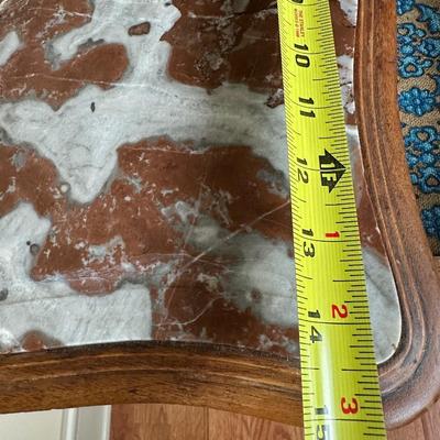 Vintage French Louis XV Style Marble Top Nightstand Cabinet
